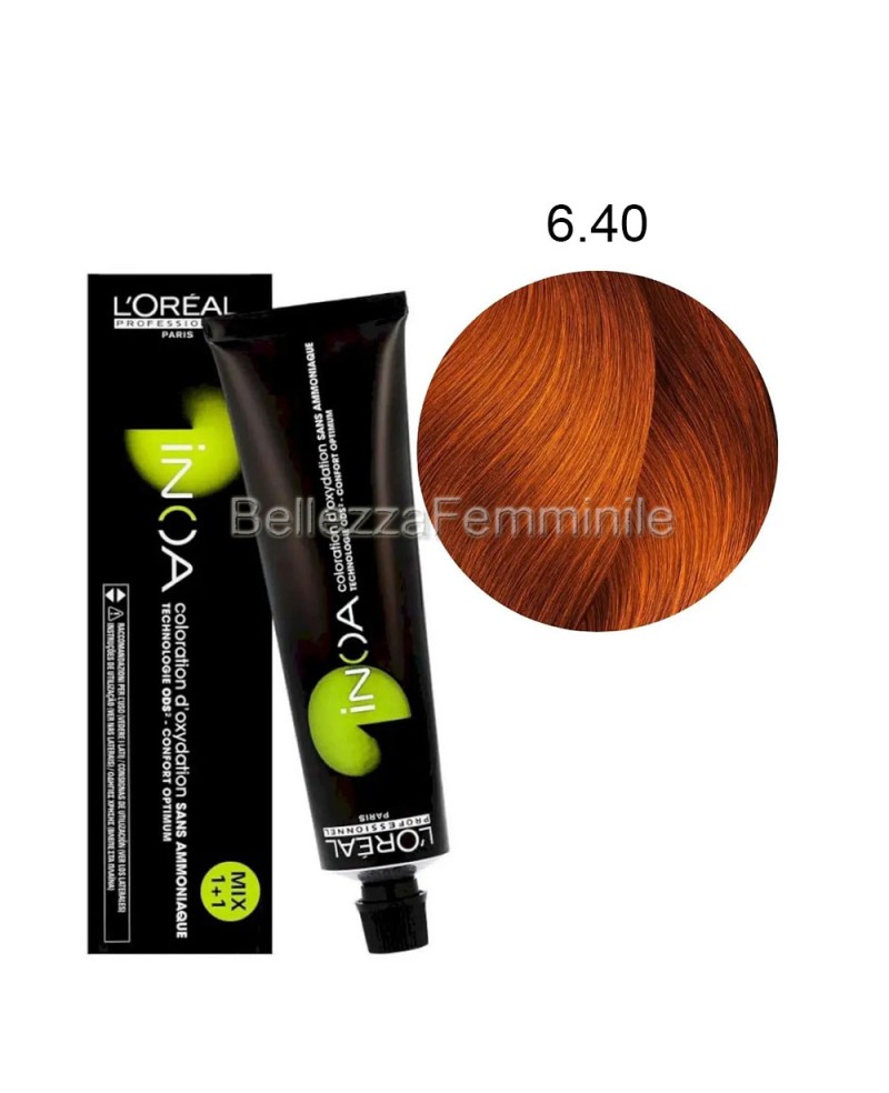 Professional Permanent Hair Color Without Ammonia INOA L'ORÈAL Professionnel 60ml