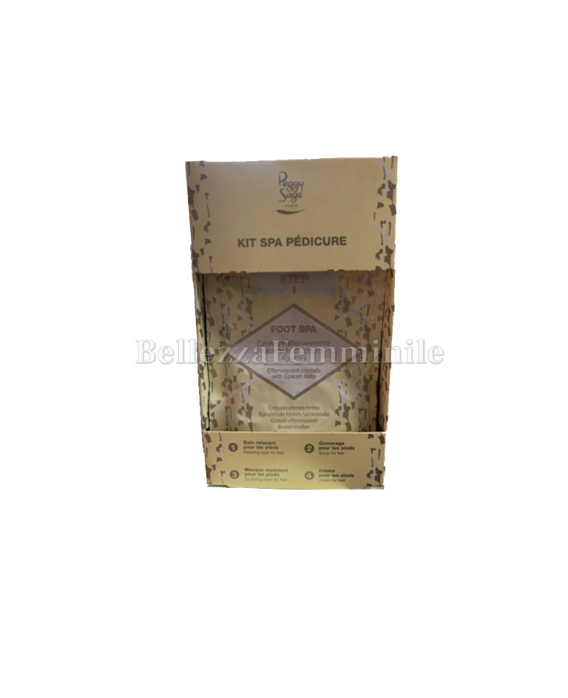 Kit SPA PEDICURE Cristalli Effervescenti Agrumi Piedi - 4 step - Peggy Sage