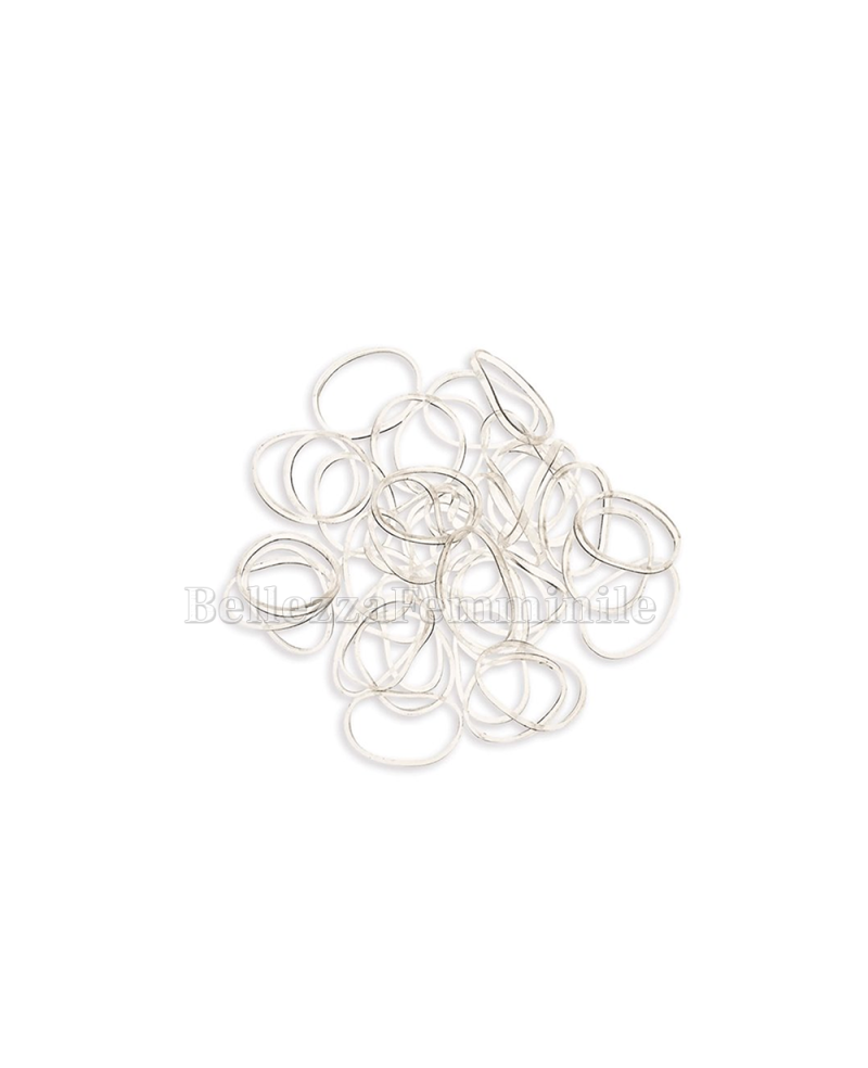 Rubber Hair Elastics Small Professional - pack of 40 - Transparent