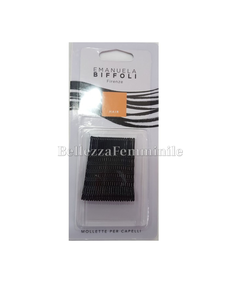 Hair Clips/Bobby Pins for Professional Hairstyles - Black color - pack of 24 pieces - Emanuela Biffoli