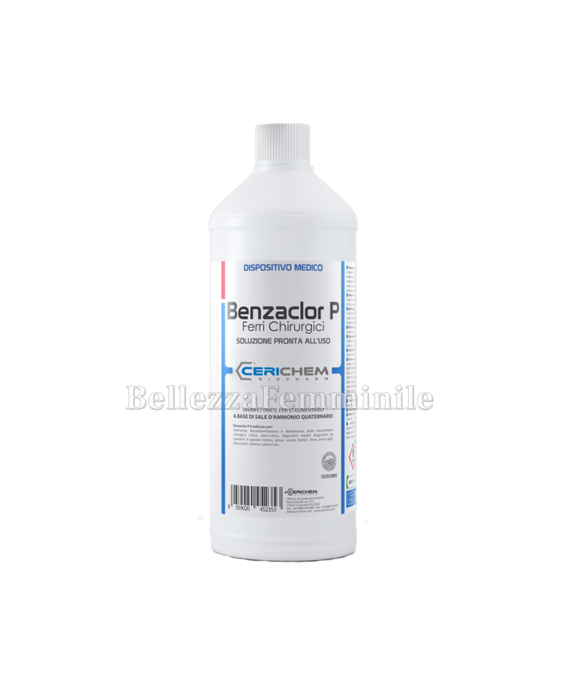 Disinfettante Medico/Estetico Per Ferri Chirurgici - Soluzione Pronta all'uso - 1000ml Benzaclor P