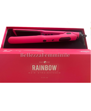 Black Star Rainbow Professional Straightening and Curling Hair Straightener, Fuchsia, Size M