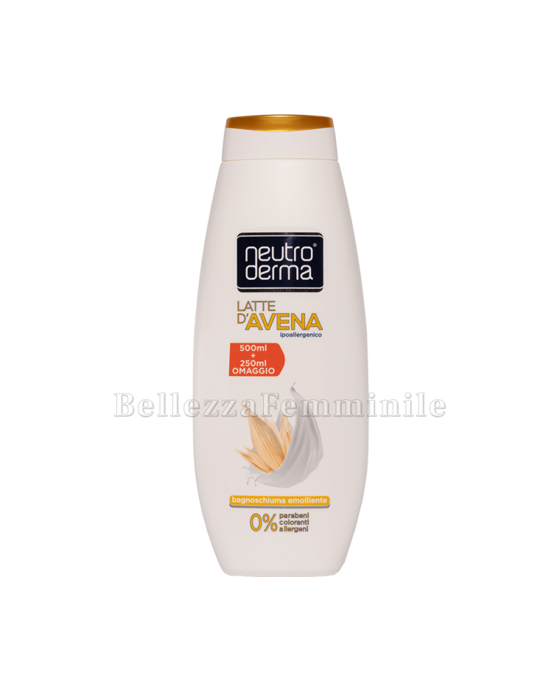Bagnoschiuma Corpo LATTE D'AVENA Emolliente Ipoallergenico NeutroDerma 750ml