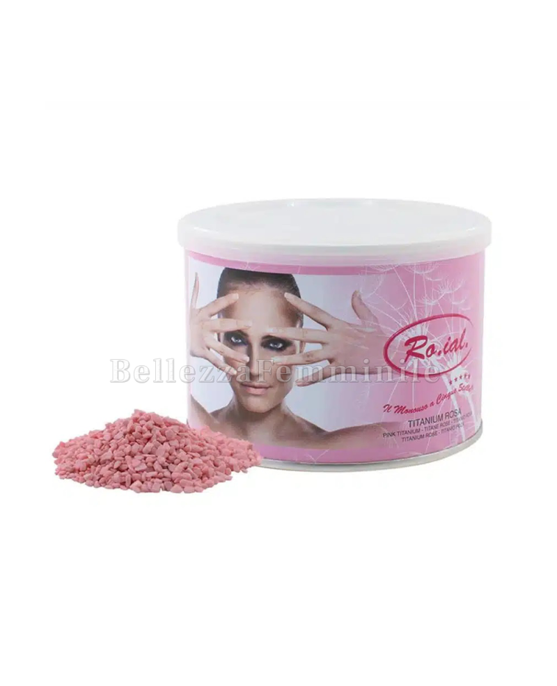 Ro.ial Liposoluble Depilatory Wax for Body and Face, Pink Titanium, 12 Pieces, Professional, 400ml