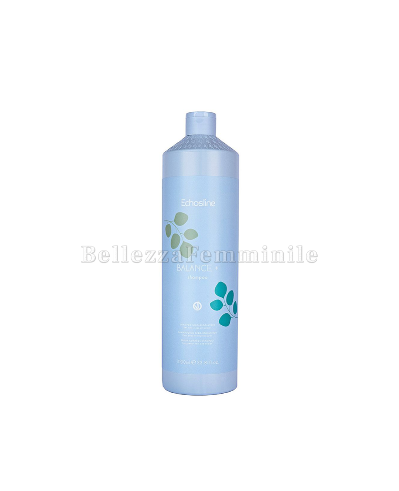 Balance + sebum regulating shampoo for oily hair and scalp 300 ml - Echosline.