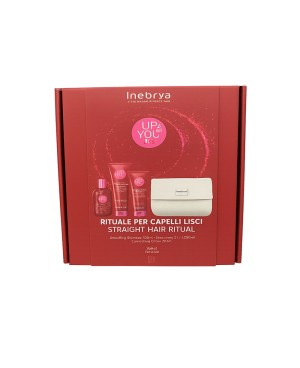 Kit Capelli Shampoo+Maschera & Conditioner+Crema per Capelli Lisci Inebrya Up to You Liss- 300 ml+250 ml+200 ml con Pochette