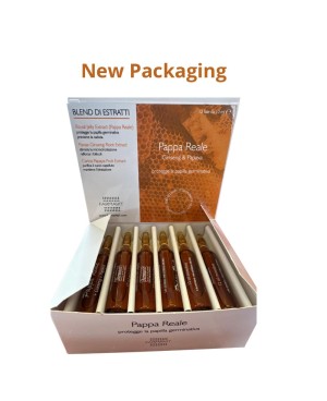 Anti-Hair Loss Vials Royal Jelly + Ginseng and Papaya 12 vials of 10 ml - Farmavit