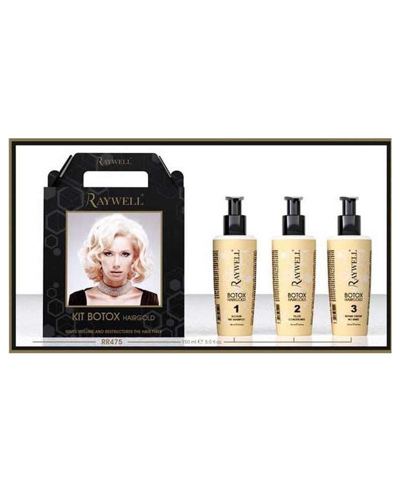 KIT 3 Step BOTOX trattamento RISTRUTTURANTE VOLUMIZZANTE RAYWELL 3x150ml