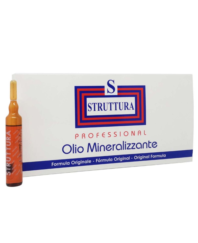 Fiale Ristrutturanti Capelli Rovinati e Trattati Olio Mineralizzante - Struttura fiala da 12 ml