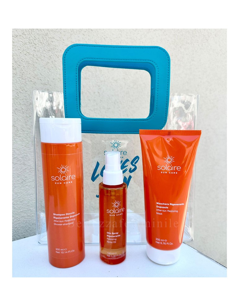 SUN KIT: SHAMPOO, SHOWER GEL, MASK, SUN CARE OIL + FREE BAG